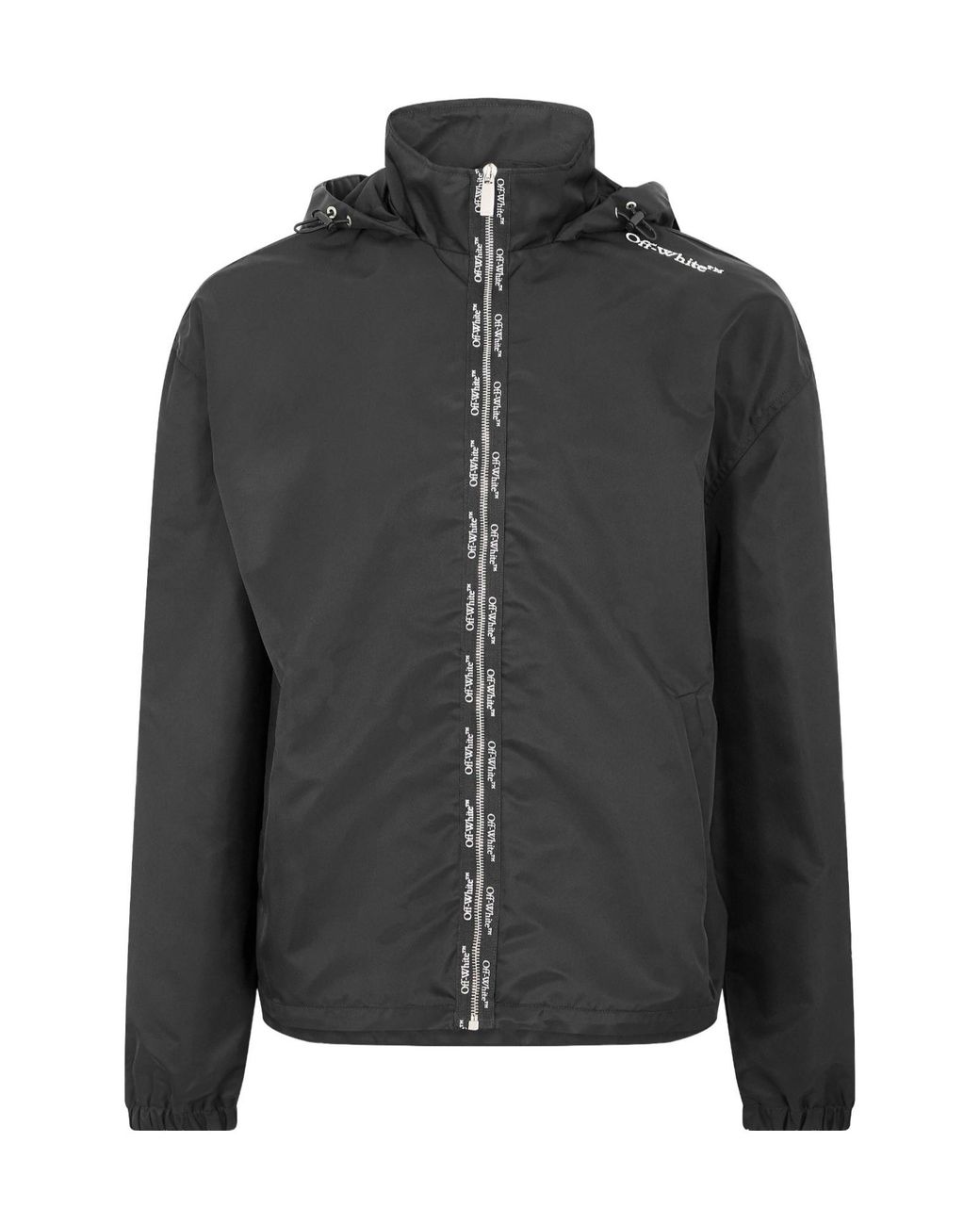 Off-White c/o Virgil Abloh Black Solid Color Windbreaker for men