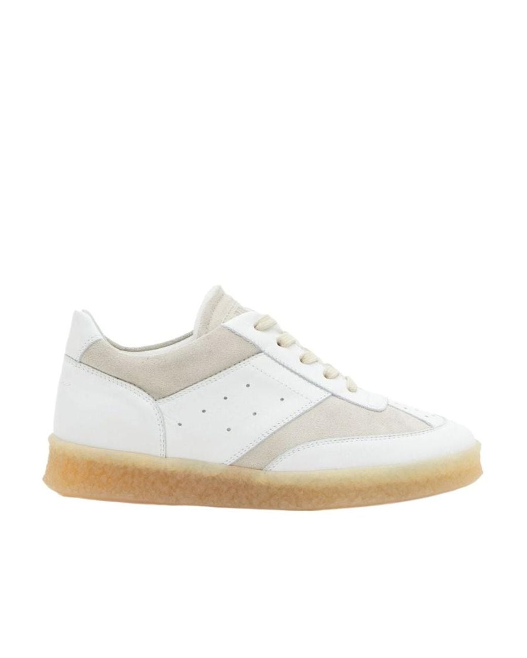 MM6 by Maison Margiela White Replica Lace-Up Sneakers