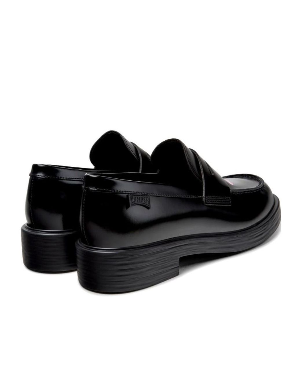 Camper Black Dean Floral-Print Loafers
