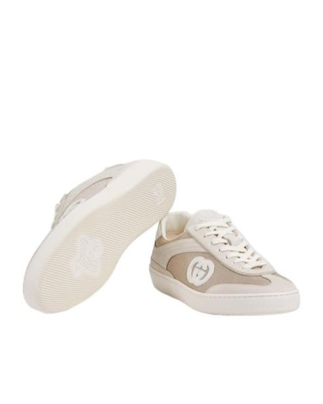 Gucci White Interlocking G Low-Top Trainers
