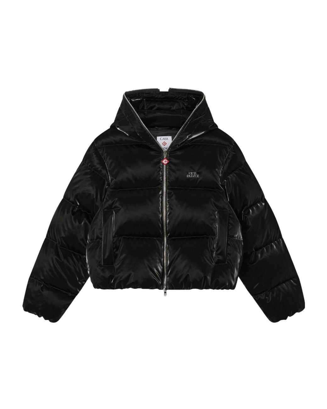 Casablanca Black Painted Short Down Jacket