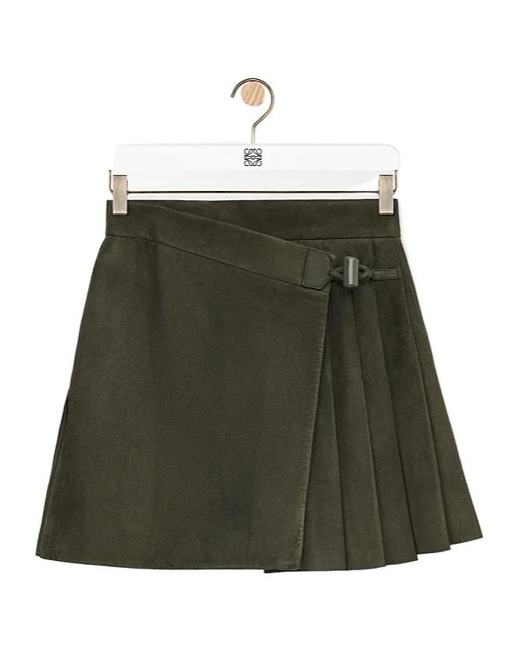 Loewe Green Pleated Skirt
