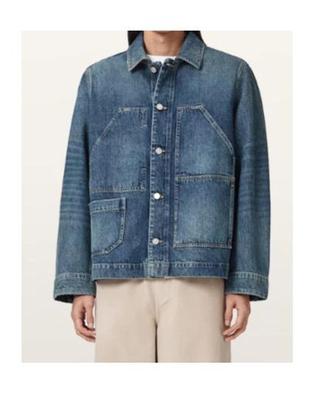 AllSaints Blue Mukesh Jacket for men