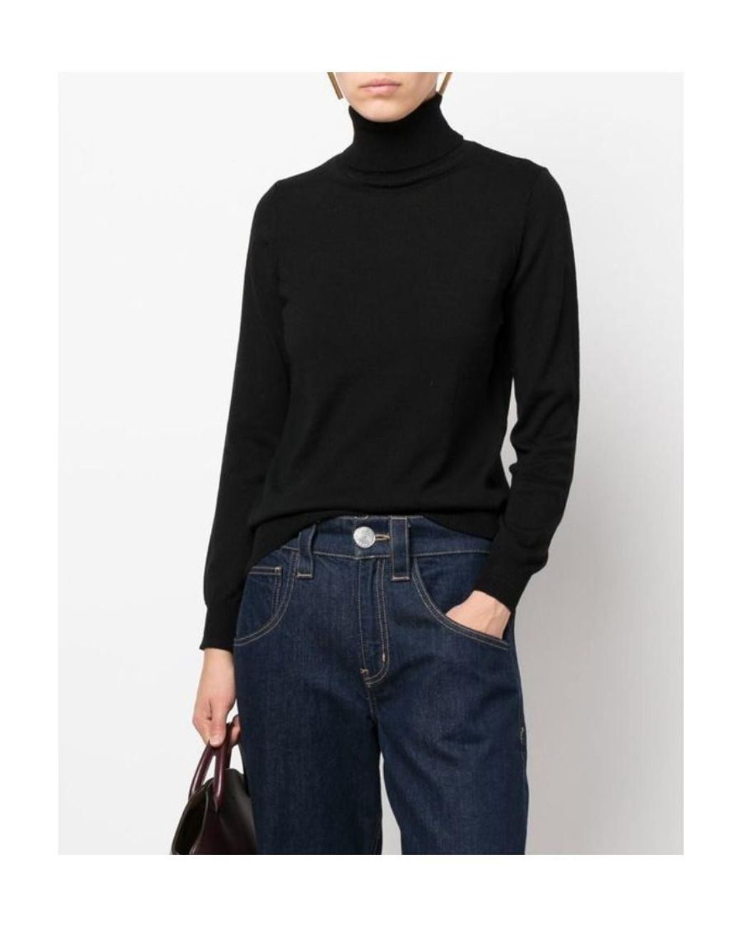 A.P.C. Blue Sandra Roll-Neck Sweatshirt
