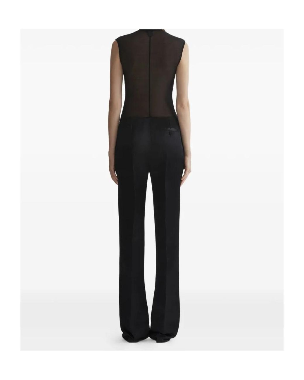 Mugler Black High-Neck Sleeveless Top