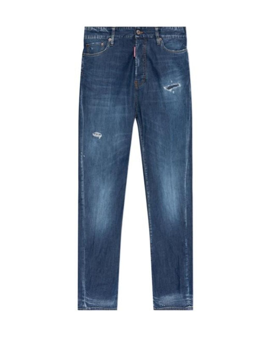 DSquared² Blue Loose Twst Distressed Jeans for men