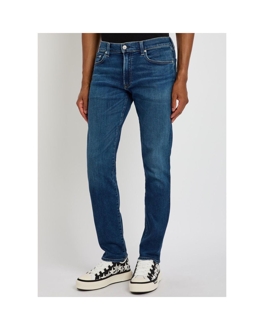 Citizens of Humanity Blue Wash-Treated Slim-Fit Straight-Leg Jeans for men