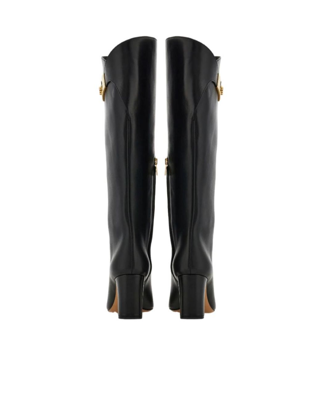 Ferragamo Black Hug Buckle Boots