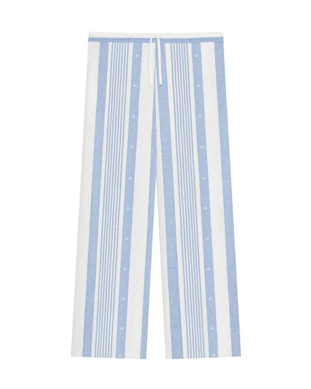 Givenchy Blue Striped Motif Drawstring Trousers