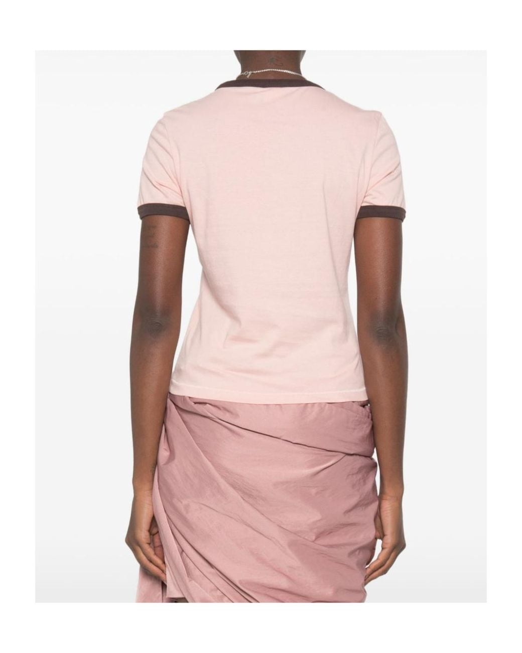 Chloé Pink Chloé Palm Tree Printed Crewneck T-Shirt