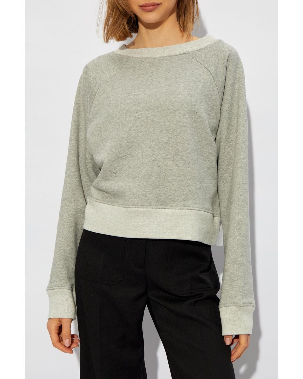 Victoria Beckham Natural Cropped Jumper