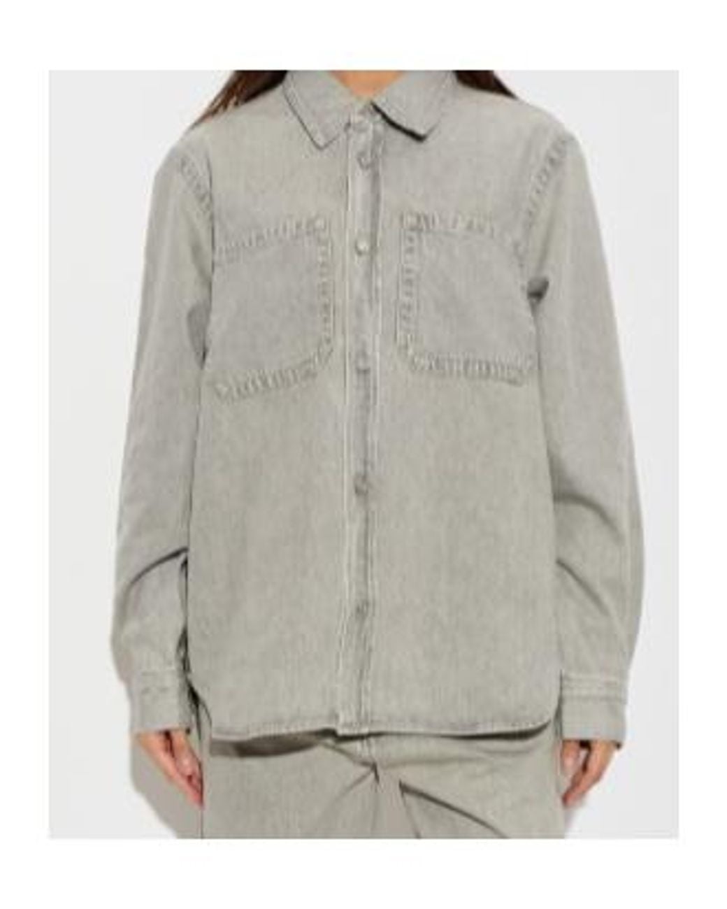 Agolde Gray Long-Sleeved Shirt