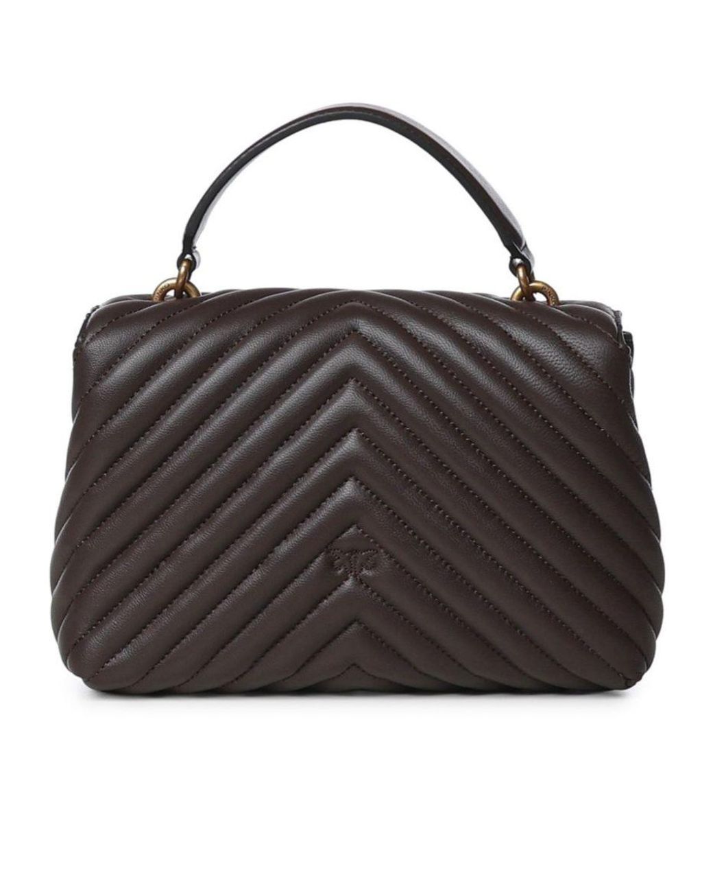 Pinko Black Quilted Top Handle Shoulder Bag