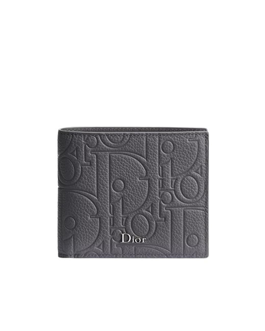 Dior Gray Wallet With Coin Pocket for men