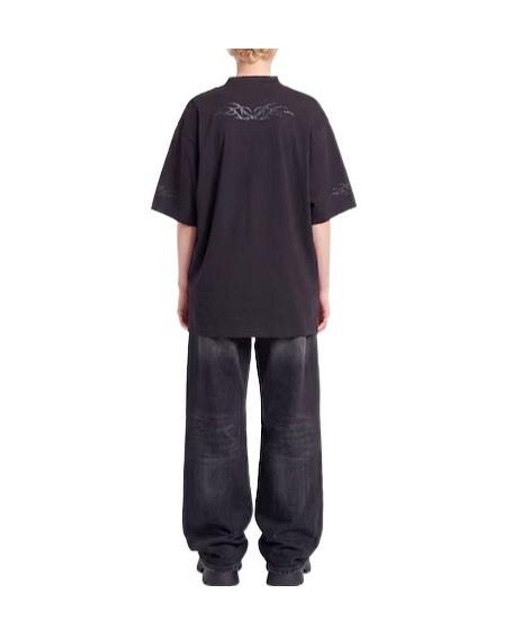 Balenciaga Black Logoprint Tshirt