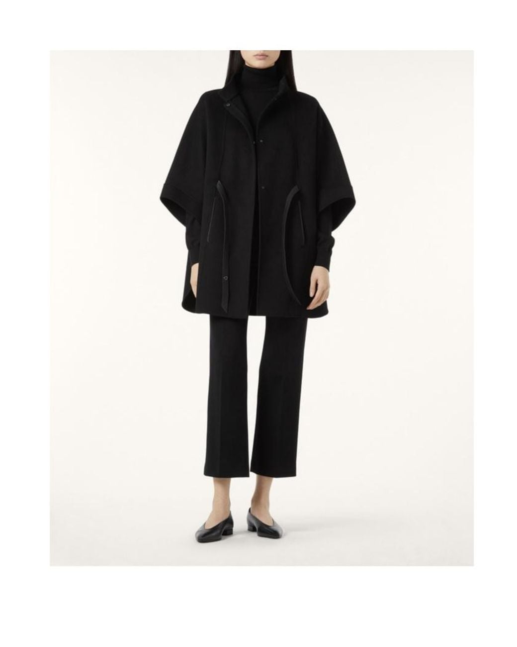 Loro Piana Black Turtleneck Knit Top