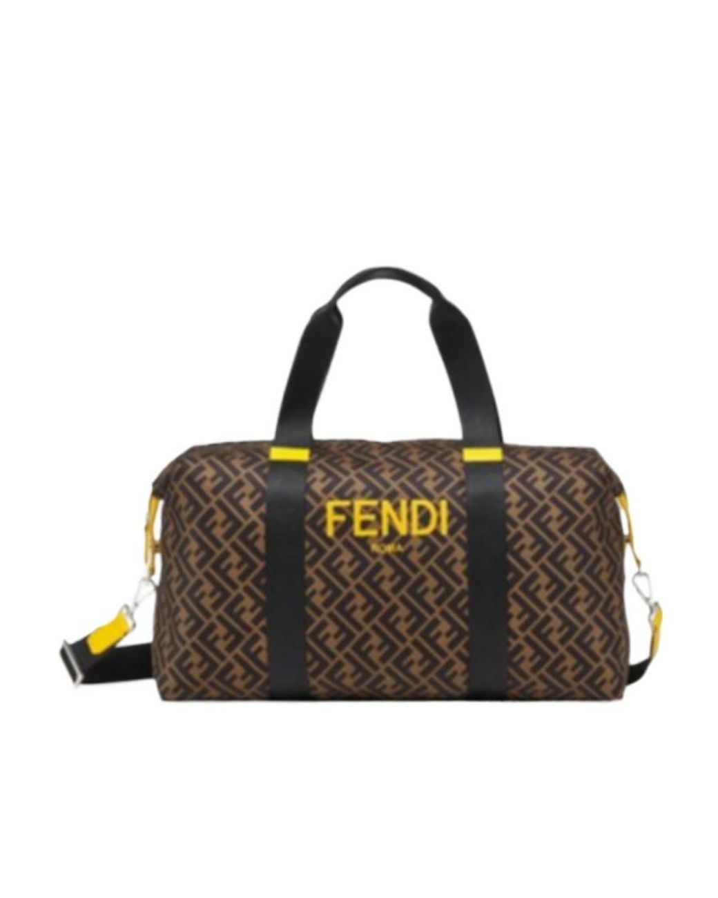 Fendi Brown Kids Roma Ff Motif Travel Bag for men