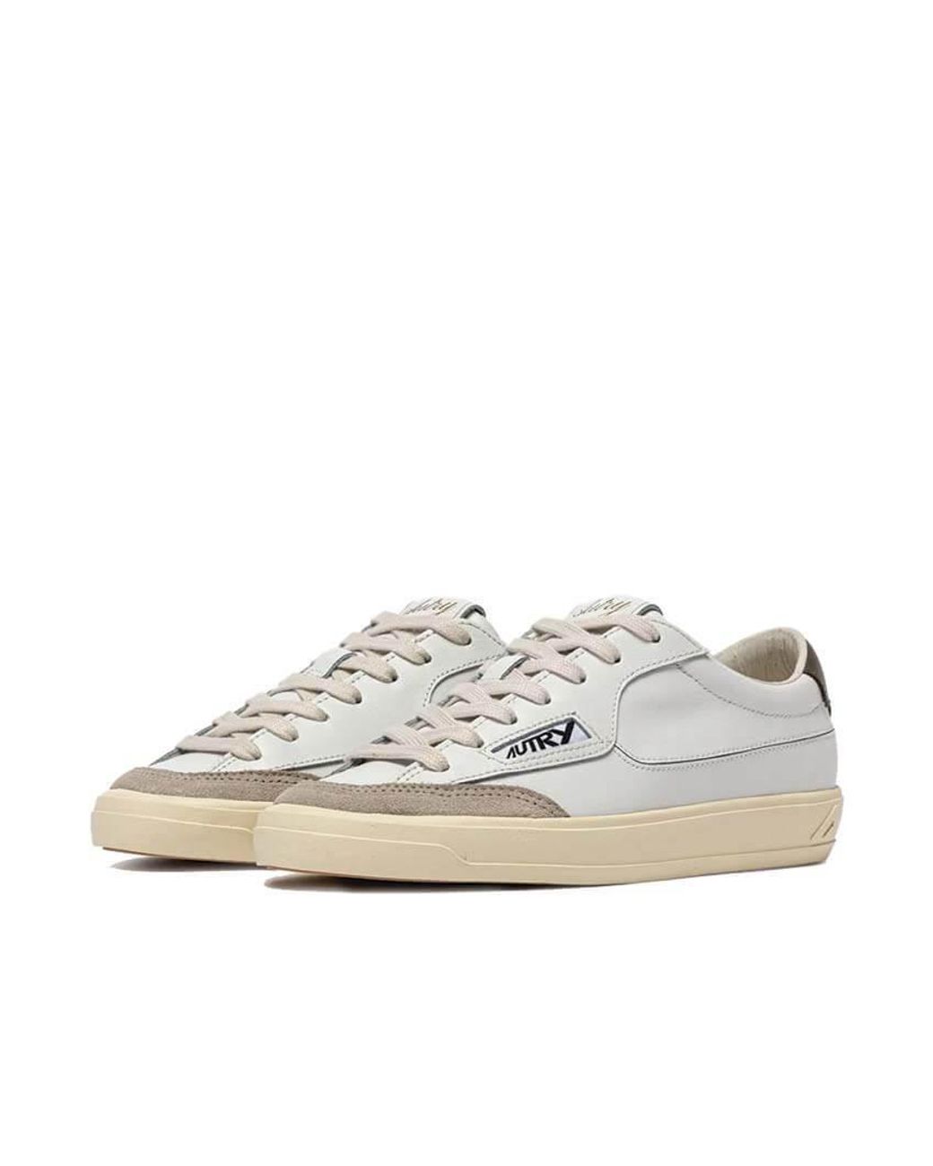 Autry White Round-Toe Sneakers