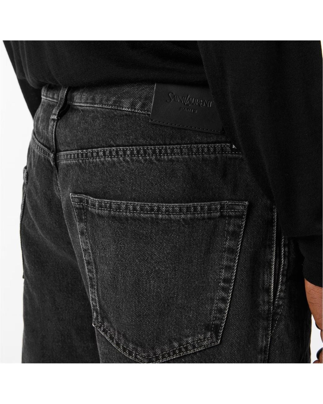 Saint Laurent Gray Straight Jeans for men