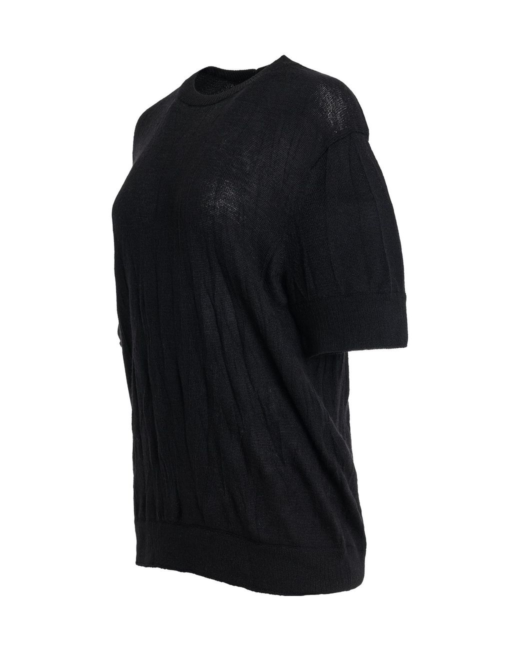 Helmut Lang Black Crushed T-Shirt