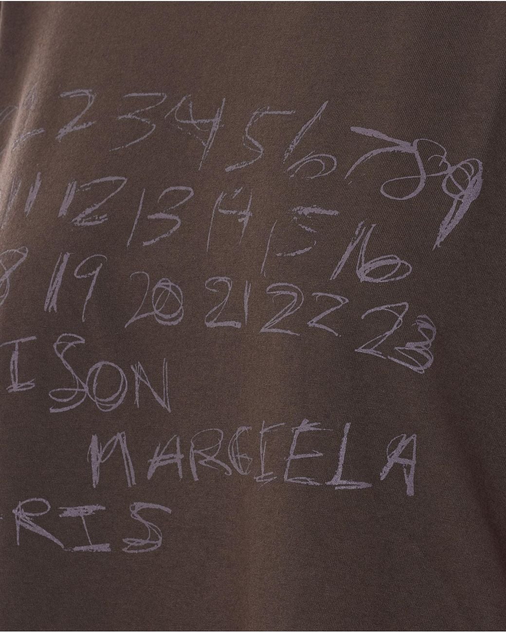 Maison Margiela Gray Numerical Cotton T-Shirt