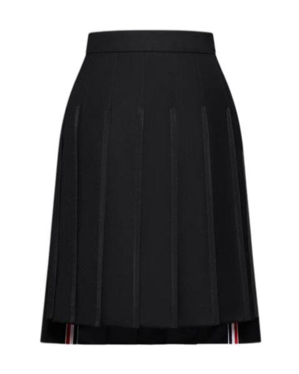 Thom Browne Black Super 120's Twill Pleated Skirt