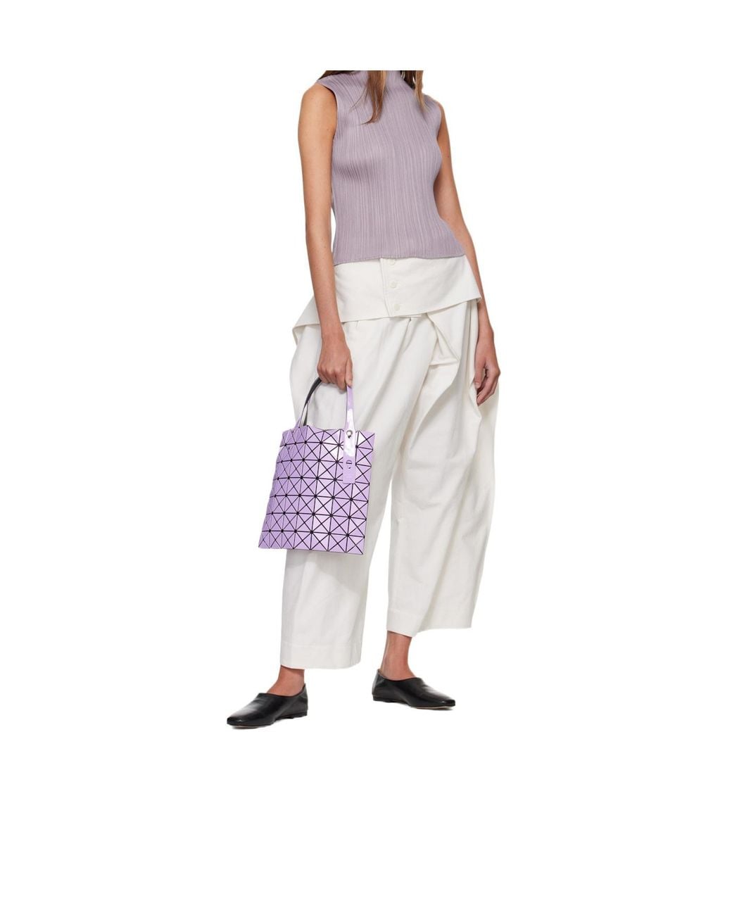 Issey Miyake Purple Prism Gloss Tote Bag