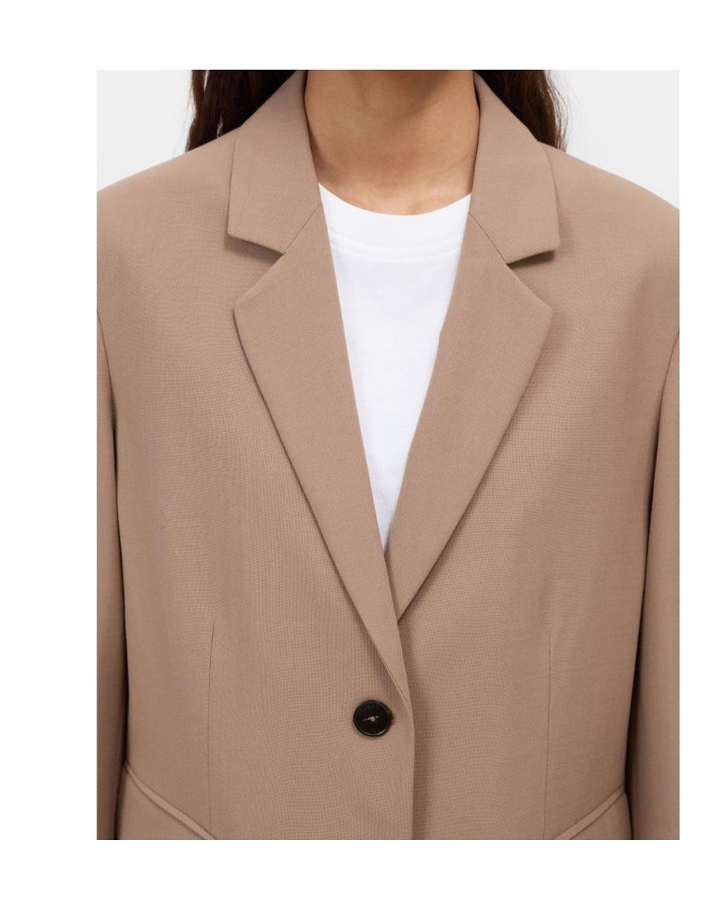 Closed Brown Single-Breasted Notched-Lapels Blazer