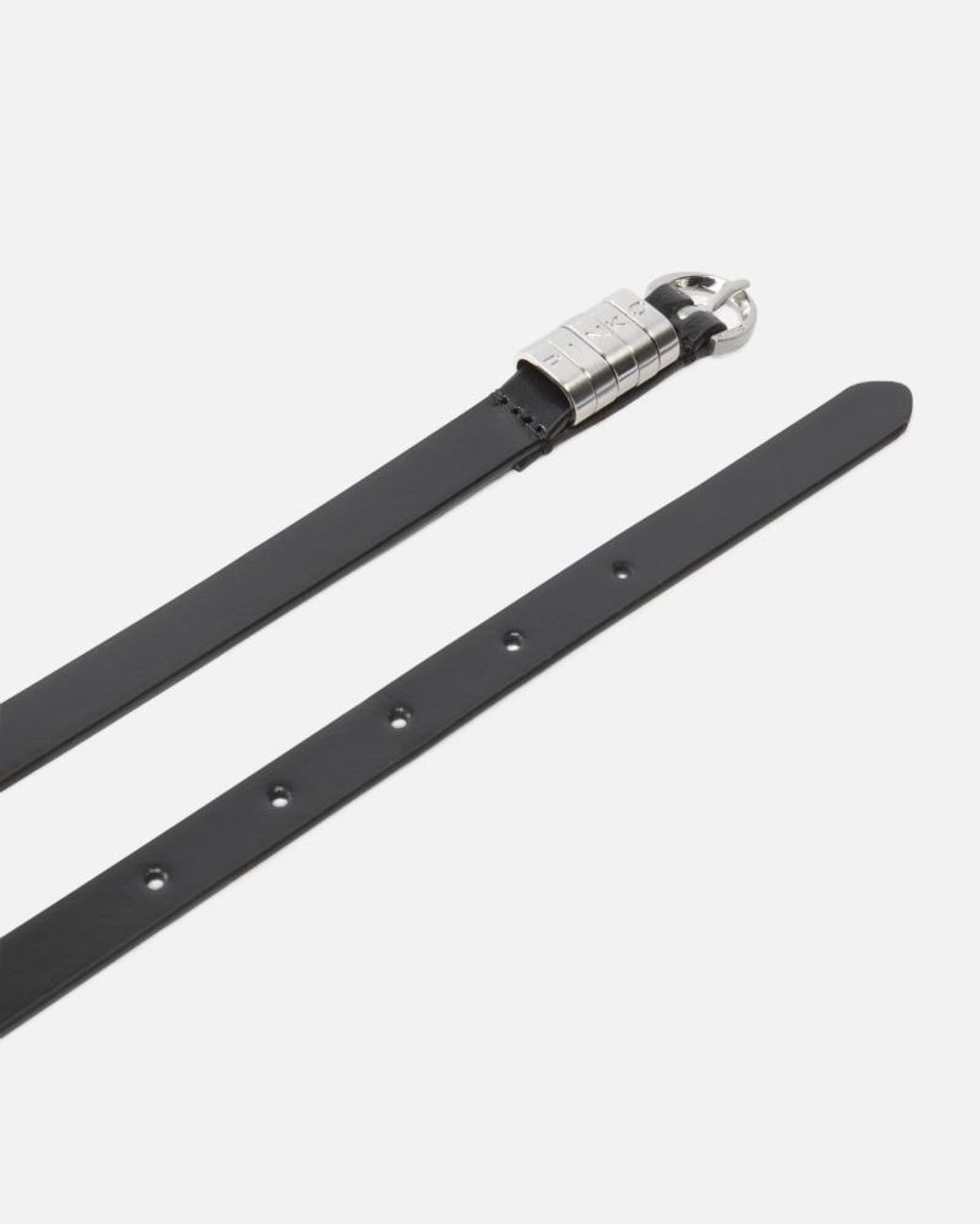 Pinko White Logo-Plaque Buckle Belt