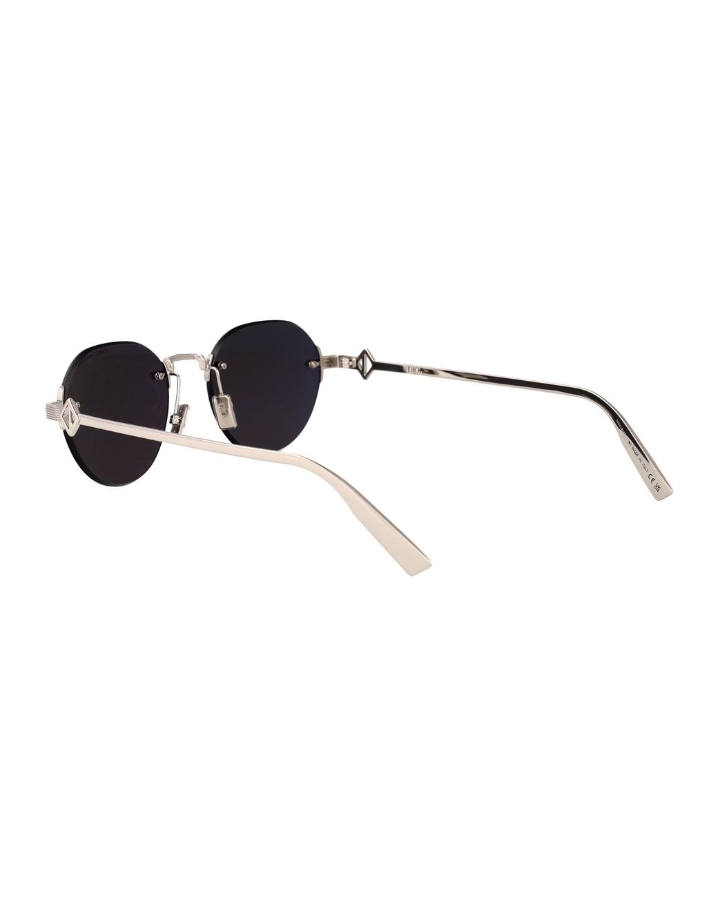 Dior White Eyewear Round Frame Sunglasses for men