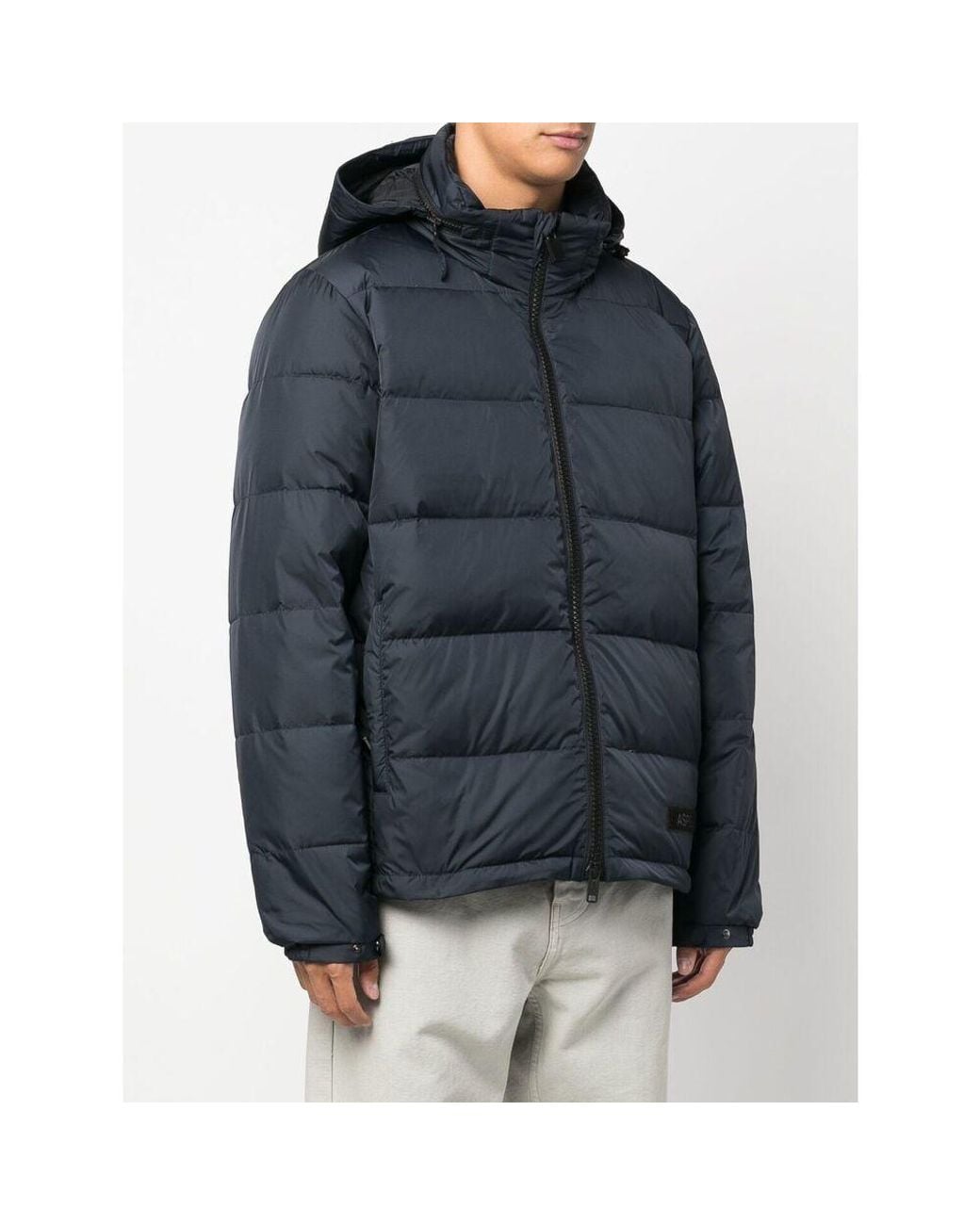 Aspesi Blue Logo Patch Padded Jacket for men
