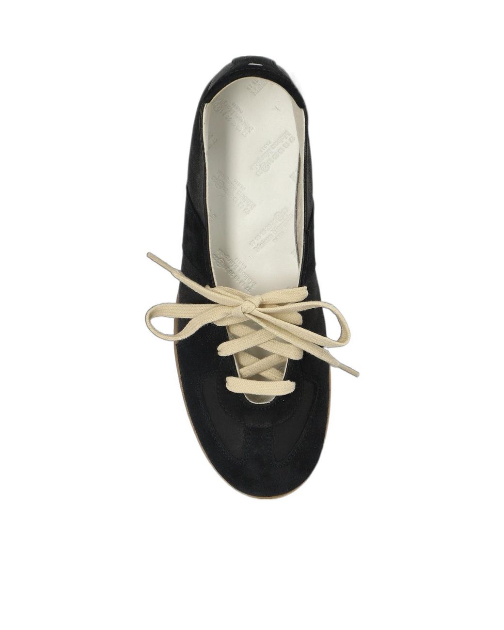 Maison Margiela Black Replica Lace-Up Flat Shoes