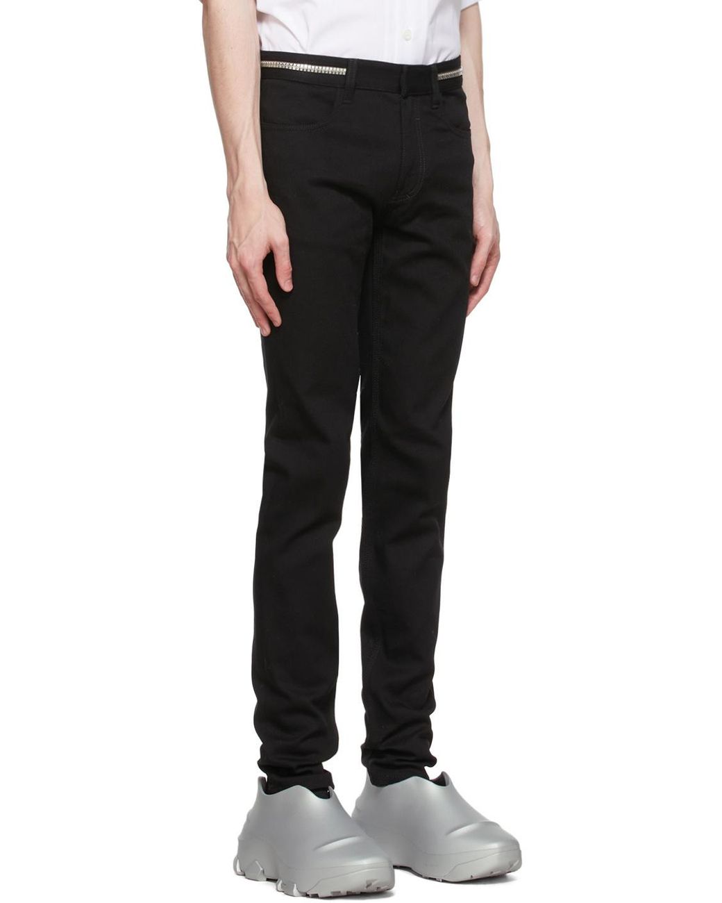 Givenchy Black 4G Embellished Skinny Jeans for men