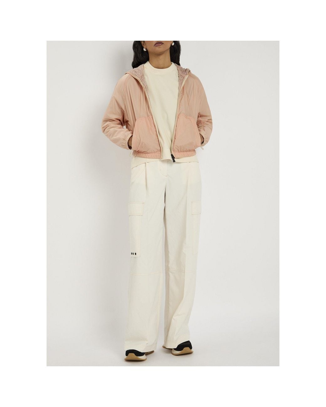 Moncler Pink Simple Hooded Jacket