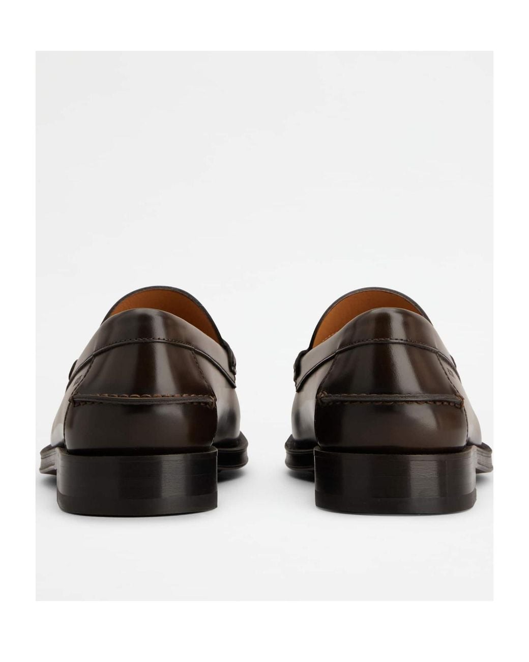 Tod's Black Round Head Loafer Shoes for men