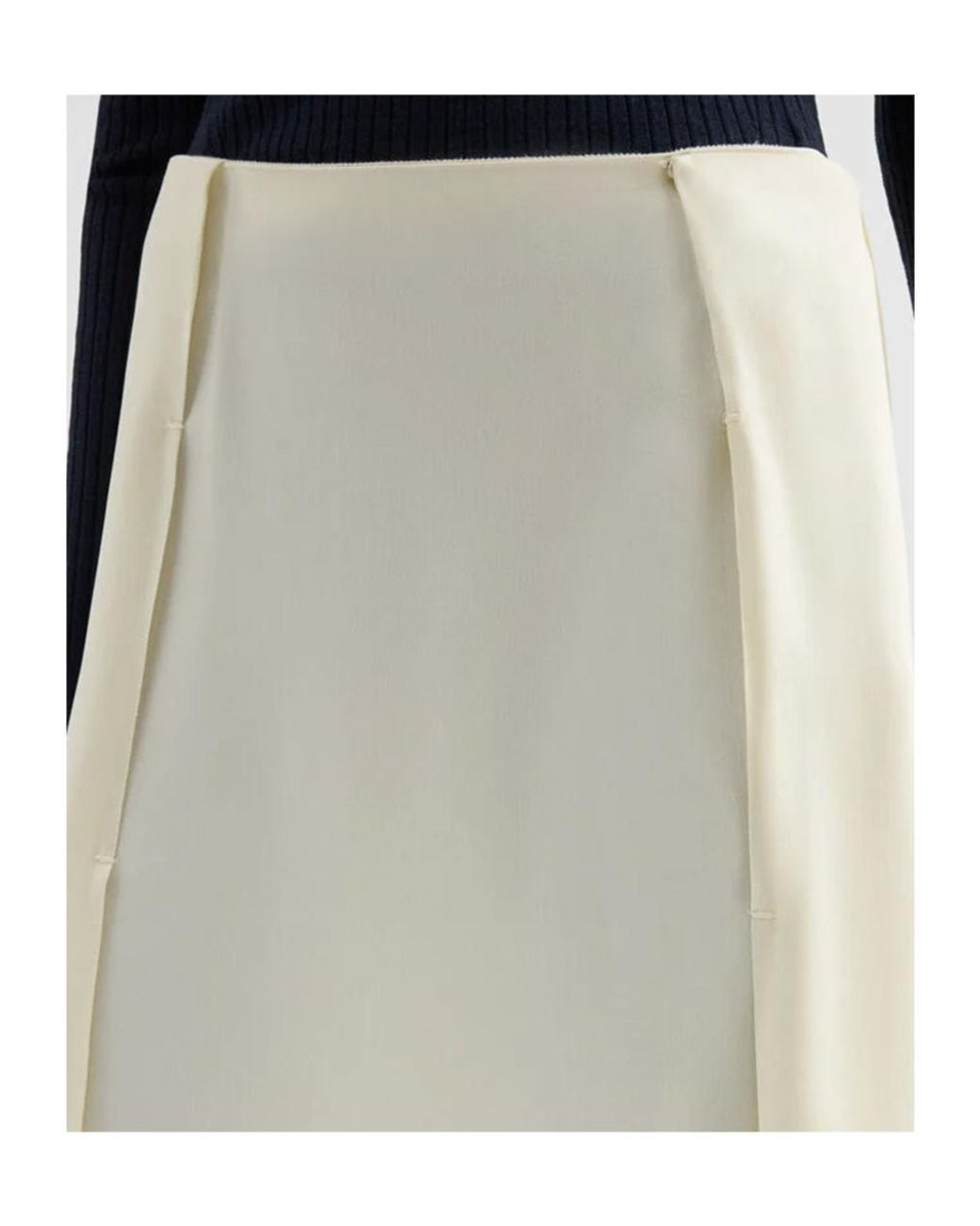 Jil Sander Natural 151 Pleated Midi Skirt