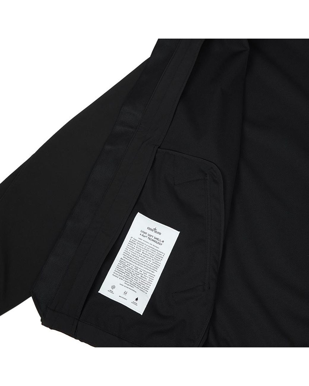 Stone Island Black High Neck Zip-Up Jacket for men