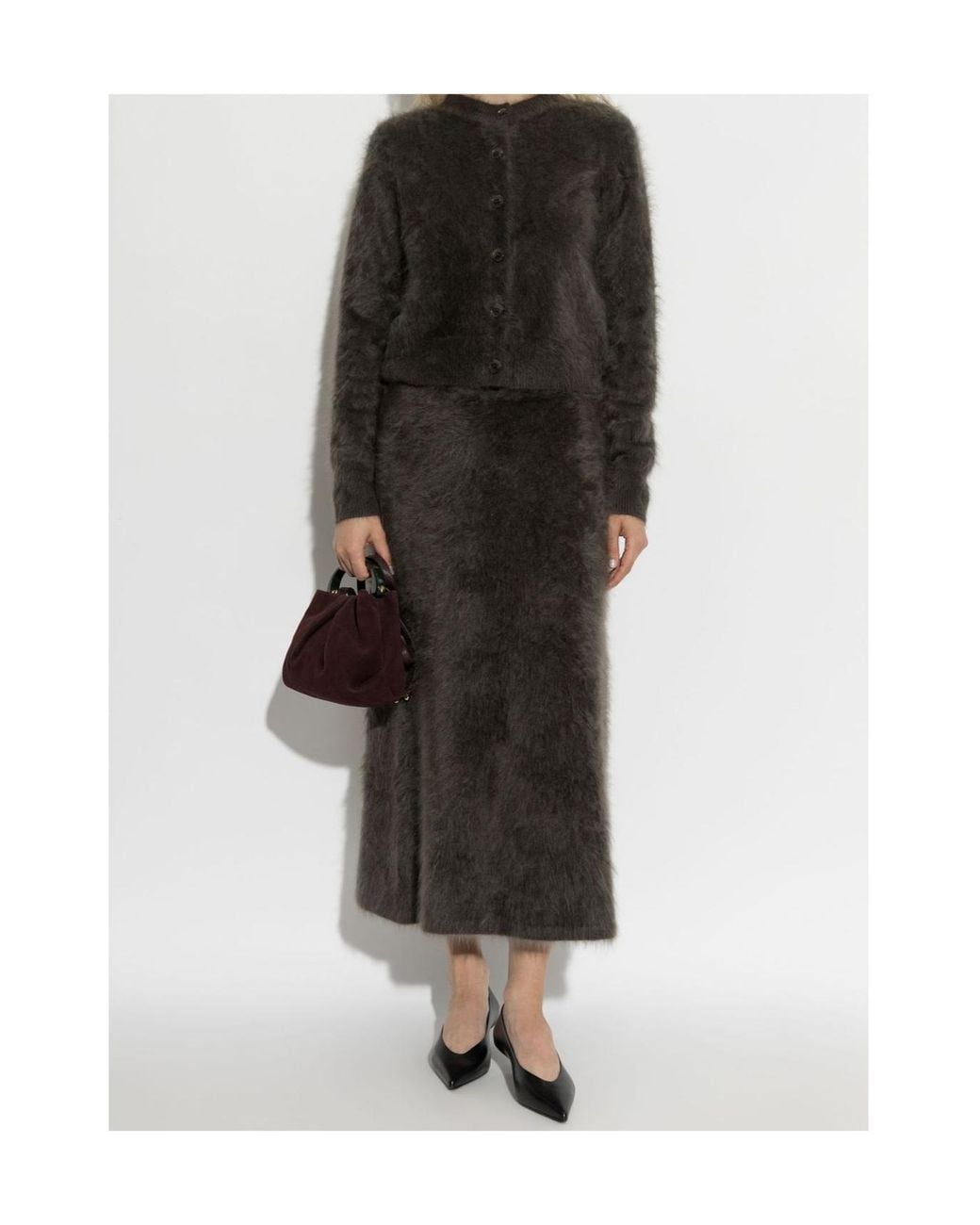 Lisa Yang Black Azalea Brushed Knit Cardigan