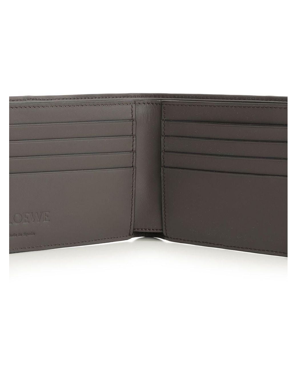 Loewe Black Logo Embossed Puzzle Bifold Wallet for men