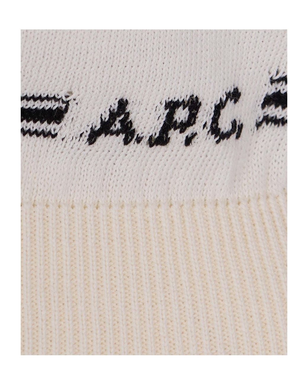 A.P.C. White Cardigan A Righe Ecru