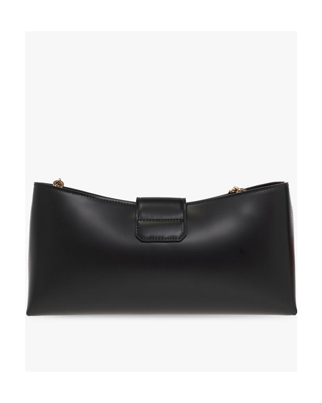 Ferragamo Black Trifolio Logo Engraved Shoulder Bag