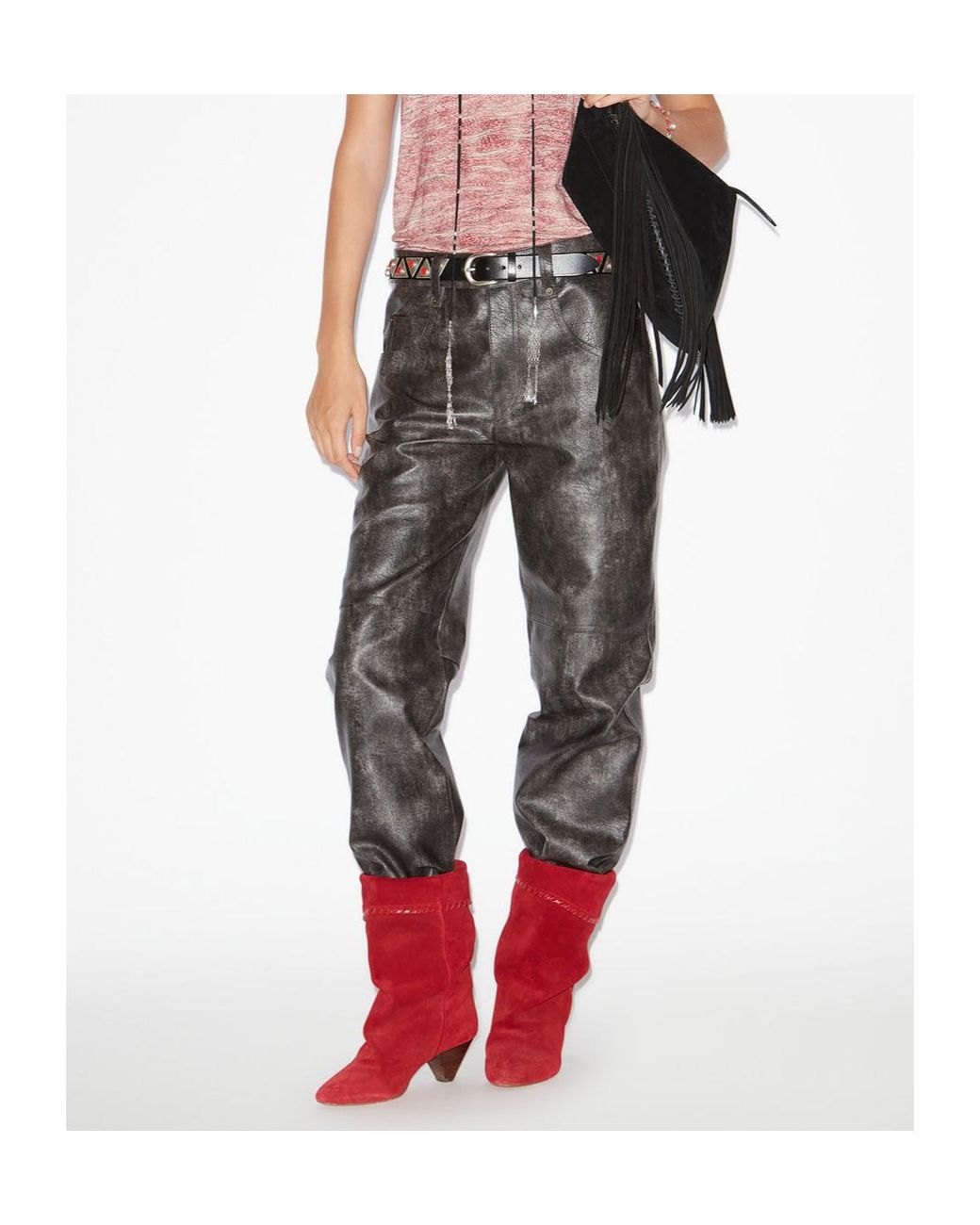Isabel Marant Gray Isabel Marant Étoile Coralea High-Waist Pants