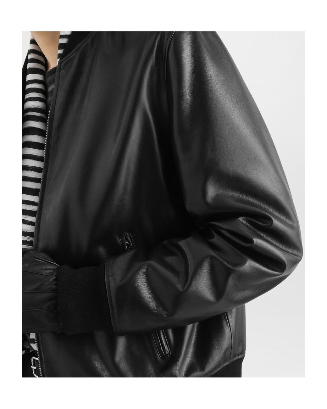 Dolce & Gabbana Black Zip-Up Bomber Jacket for men
