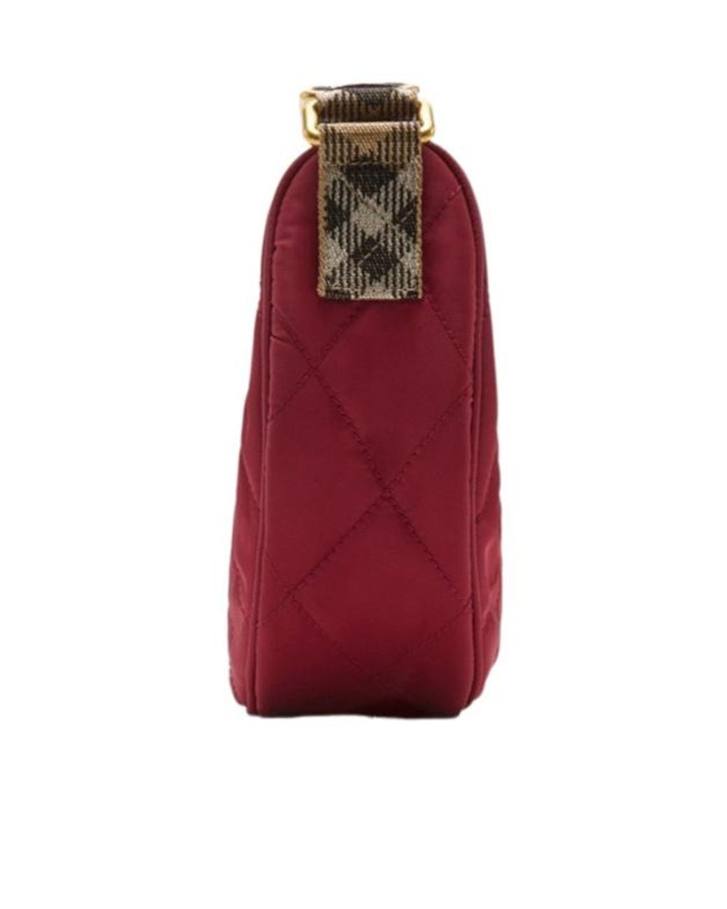 Burberry Red Horseshoe Quilted Crossbody Bag