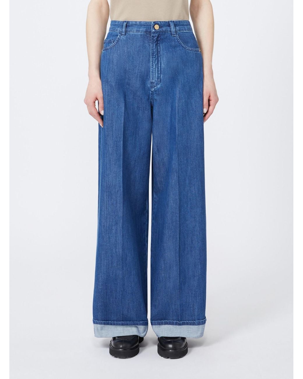 Max Mara Blue Belt Loop Jeans