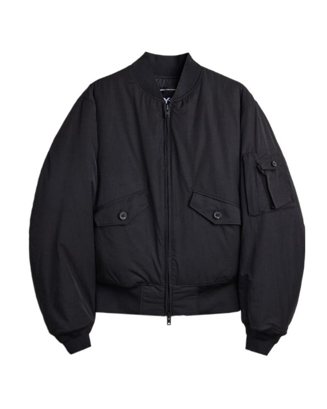 Y-3 Blue Pocket Detail Bomber Jacket for men