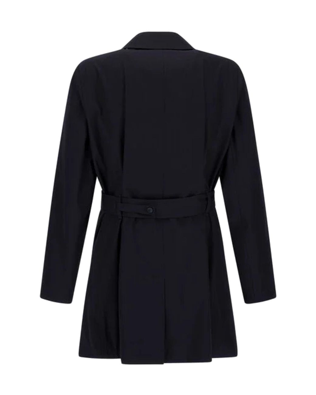 Herno Blue Double-Breasted Belted Trench Coat for men