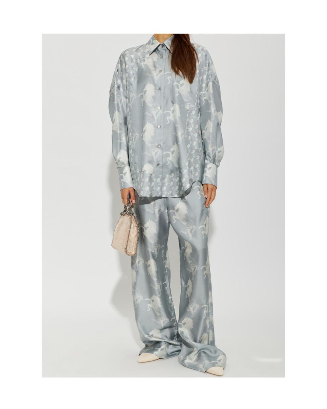 Stella McCartney Gray Wide Leg Trousers