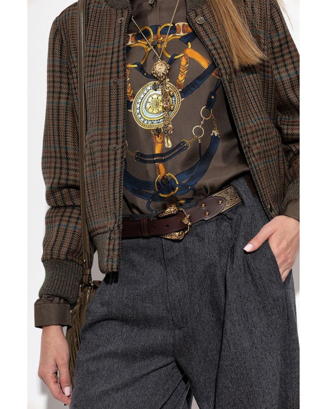 Etro Multicolor Engraved Buckle Belt