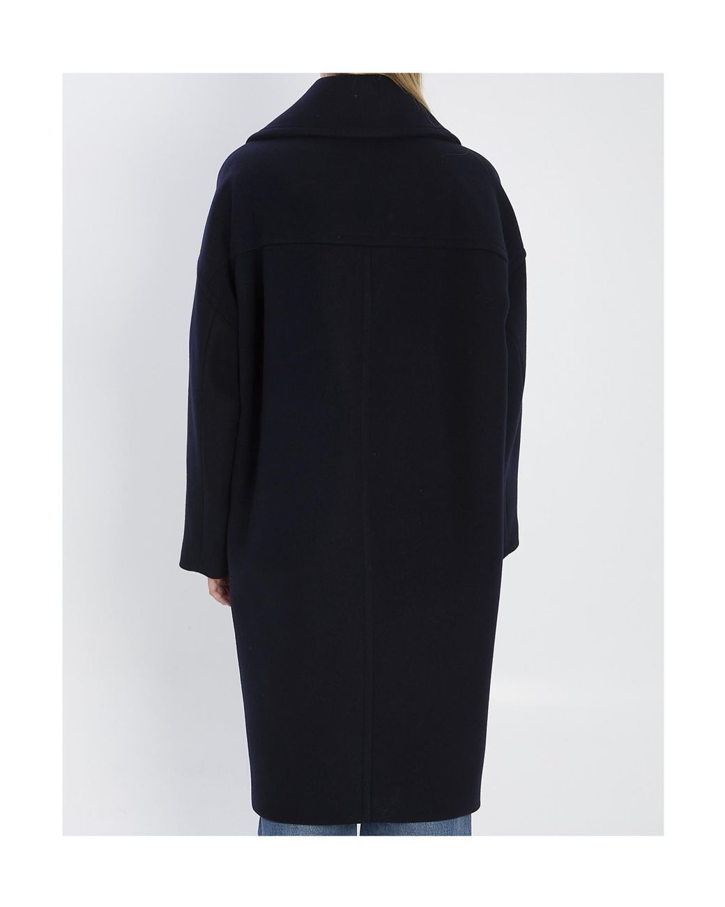 Céline Blue Long Peacoat